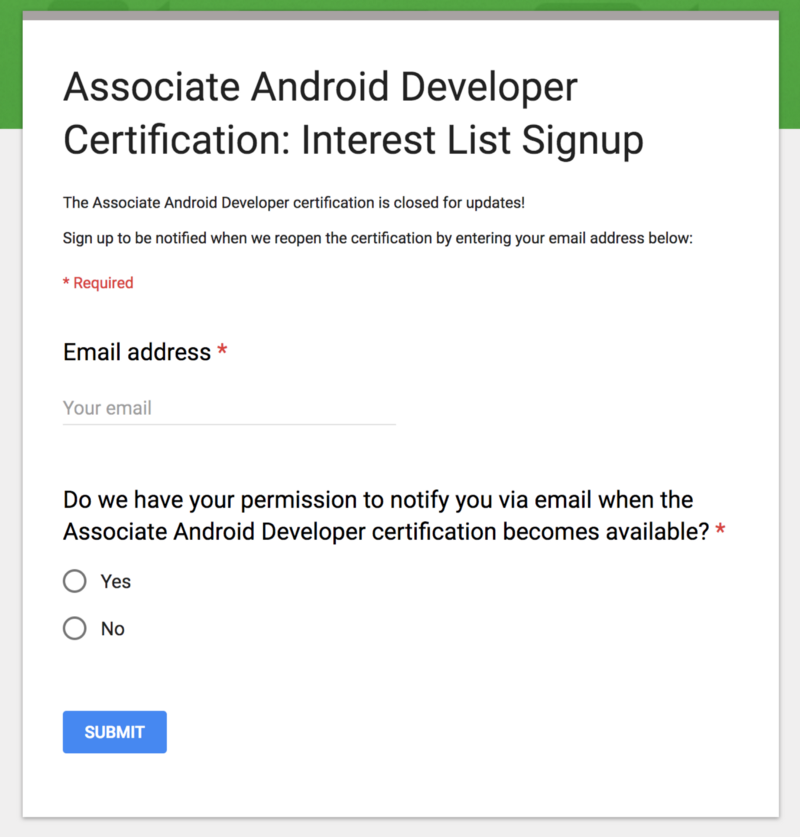 Google Certified Associate Android Developer: Exam Walkthrough