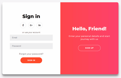 How to build a double slider sign-in and sign-up form