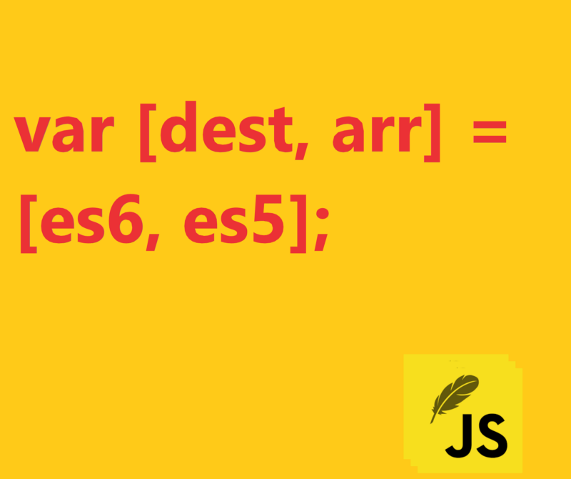 A brief introduction to array destructuring in ES6