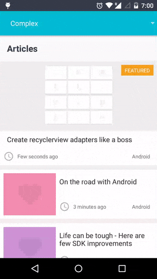 Create Android Recyclerview adapters like a boss with MultiViewAdapter