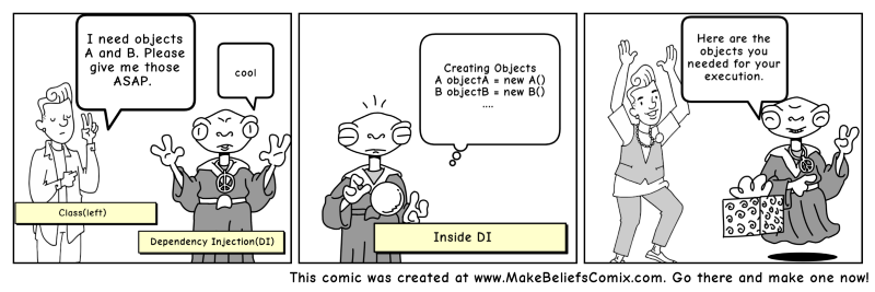 Dependency Injection Cartoon