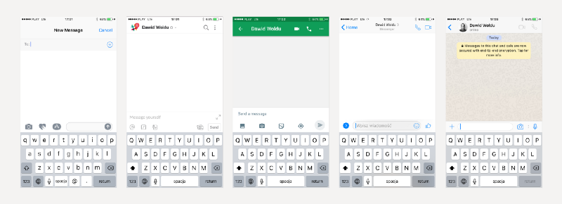 A multi-input field messaging app concept