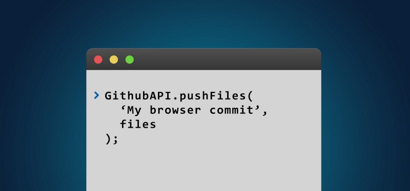How to commit entire directories to GitHub directly from your browser using GitHub.js