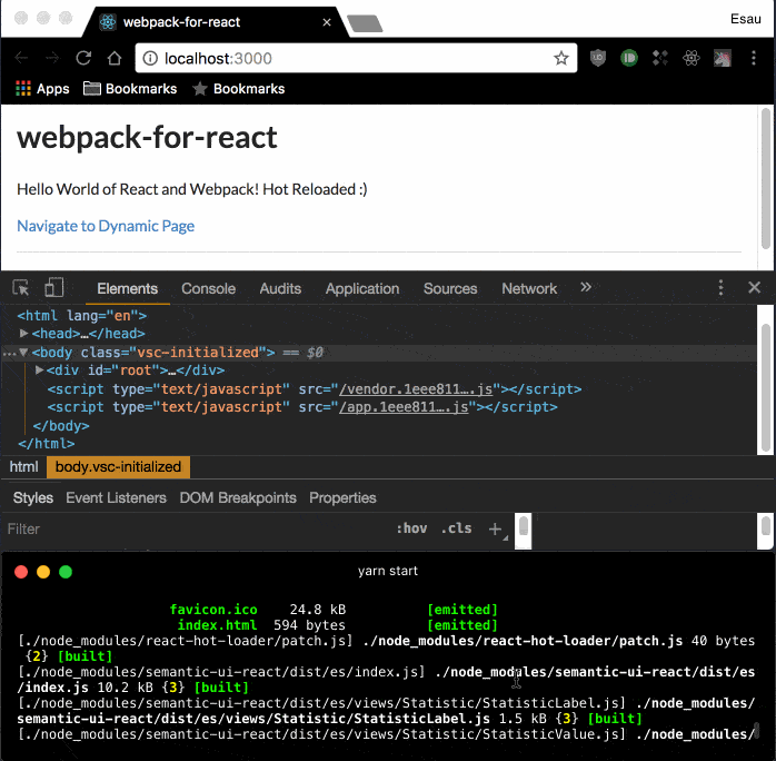 Resolve react. Webpack Module Federation.