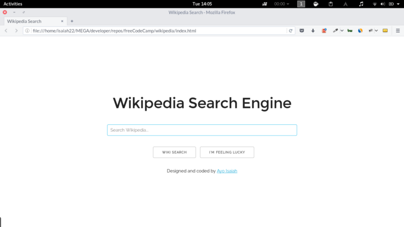 wikipedia search engine