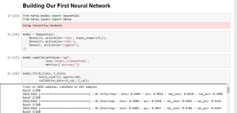 Jupyter notebook sale neural network tutorial