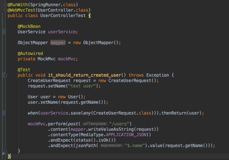 Spring mvc hot sale junit test