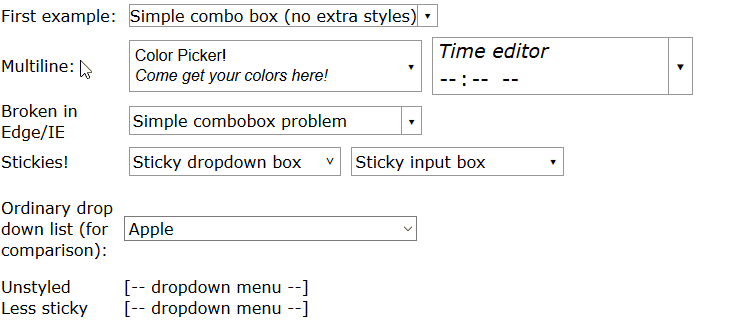 Line-by-line: advanced CSS tricks for click-to-open drop-down lists and  menus