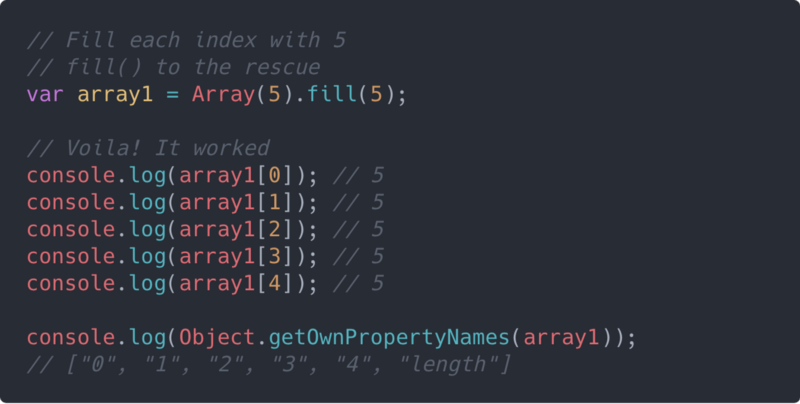 new array(5).fill()