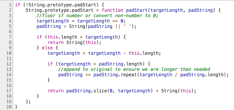How does String.padStart actually work?